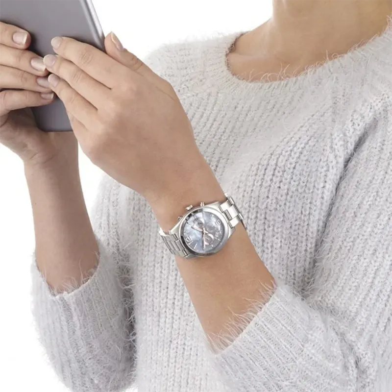 Fossil Perfect Boyfriend Grey MOP Dial Ladies Watch- ES3880